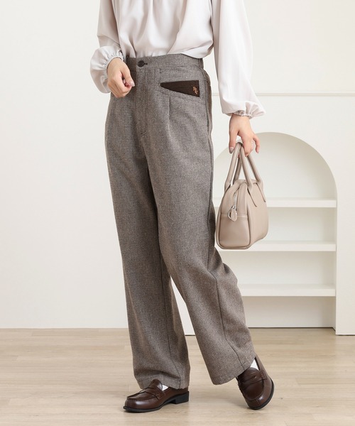 FUNALIVE（ファンアライブ） パンツ 美シルエットのストレートウール混