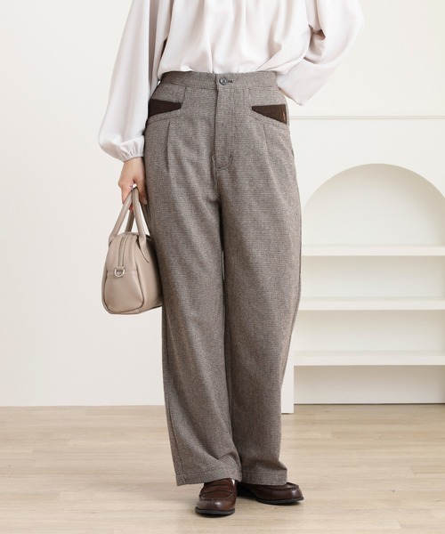 FUNALIVE（ファンアライブ） パンツ 美シルエットのストレートウール混