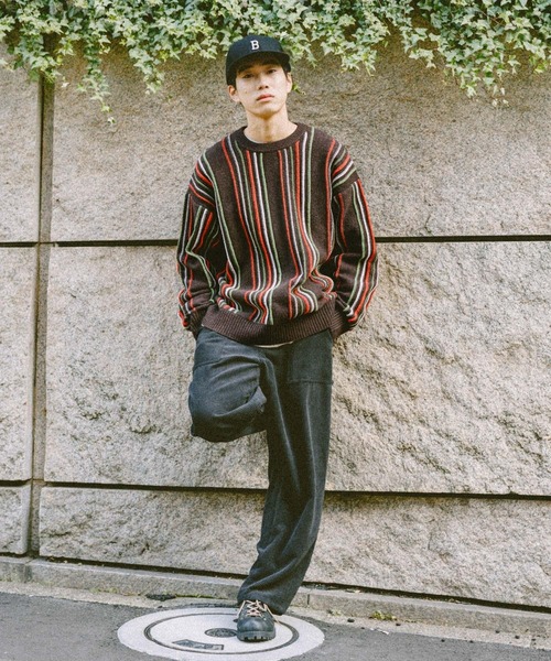 niko and…（ニコアンド） セーター ニット モールストライプニットプル