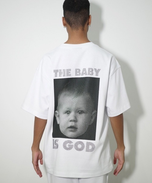 「NISHIMOTO IS THE MOUTH」 半袖Tシャツ MEDIUM ホワイト×ブルー メンズ_画像4