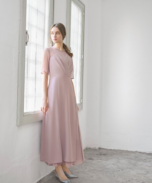 「GIRL」 半袖ワンピース L ブルー レディース_画像3