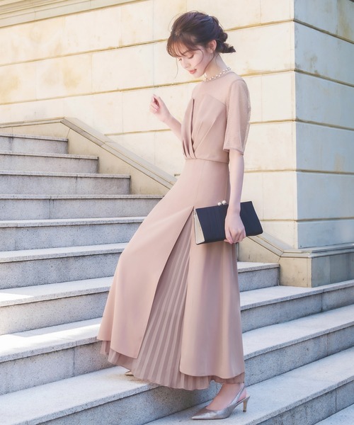 「GIRL」 半袖ワンピース L ブルー レディース_画像4