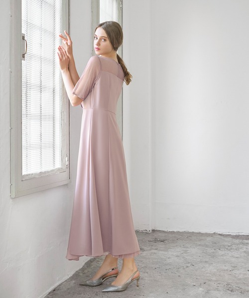 「GIRL」 半袖ワンピース L ブルー レディース_画像7