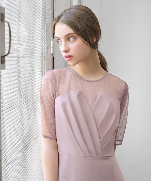 「GIRL」 半袖ワンピース L ブルー レディース_画像9