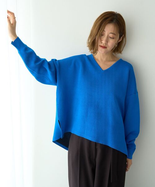 YECCA VECCA（イェッカヴェッカ） ニット セーター Vネック配色