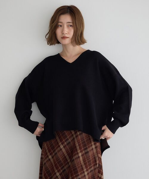 YECCA VECCA（イェッカヴェッカ） ニット セーター Vネック配色