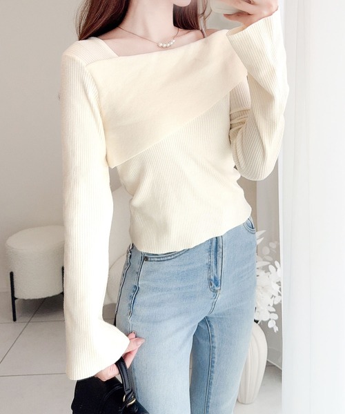 「mily bilet」 長袖ニット X-LARGE アイボリー レディース_画像4