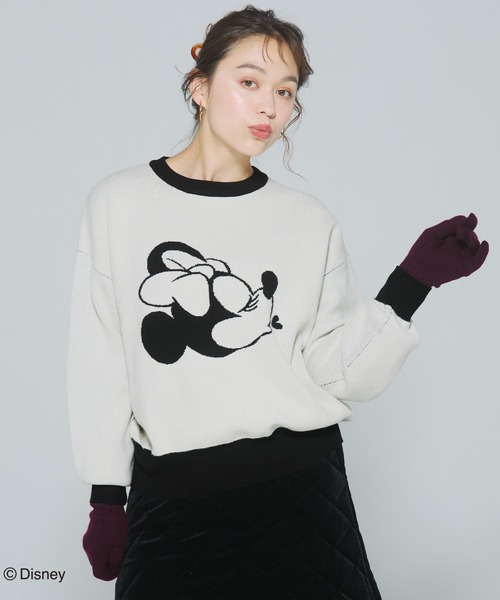 coca（コカ） ニット セーター 「ディズニー」ダブルジャカードニット