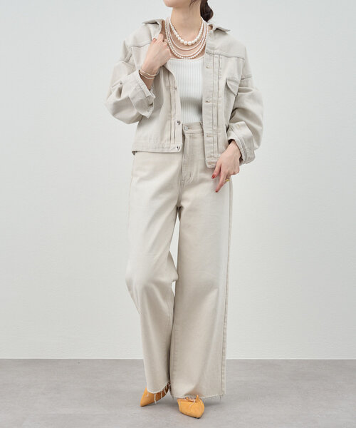 【新品】SHENERY シーナリー デニムジャケット/Free size SHENERY（シーナリー） デニムジャケット FREE ブルー レディース