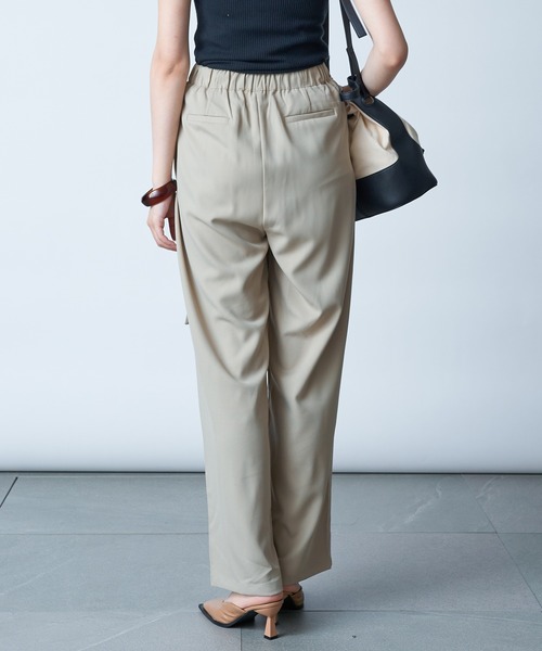 「MAISON BREEZE」 スラックス FREE ネイビー レディース_画像5