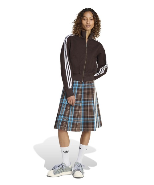新品未使用adidas チェック柄 セーター・スカートセットアップ adidas（アディダス） スカート adidas PLEATED CHECK SKIRT