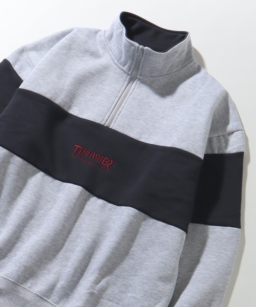 「THRASHER」 スウェットカットソー X-LARGE アッシュグレー メンズ_画像5