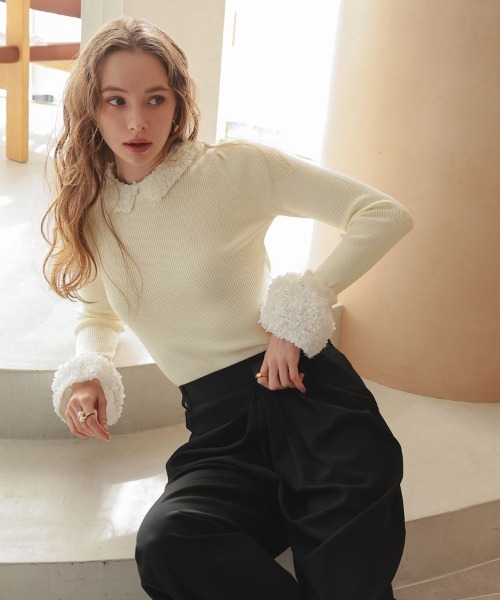 DONOBAN（ドノバン） ニット セーター フラワーブロッサムニット