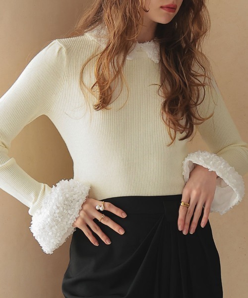 DONOBAN（ドノバン） ニット セーター フラワーブロッサムニット