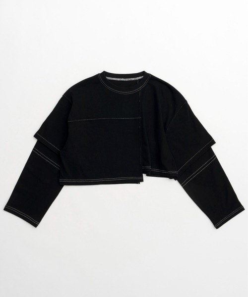 「MAISON SPECIAL」 長袖カットソー FREE ブラック レディース_画像9