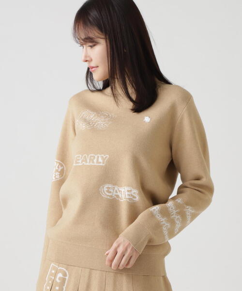 PEARLY GATES レディースゴルフ　極暖セーター PEARLY GATES（パーリーゲイツ） tシャツ 「PEARLY GATES」14GダブルJQ