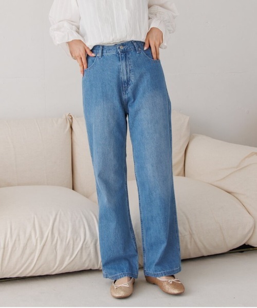 「flower」 デニムパンツ M ブルー レディース_画像2