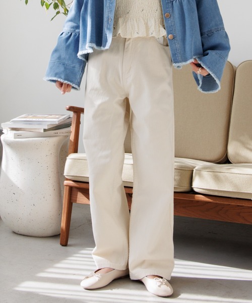 「flower」 デニムパンツ M ブルー レディース_画像3