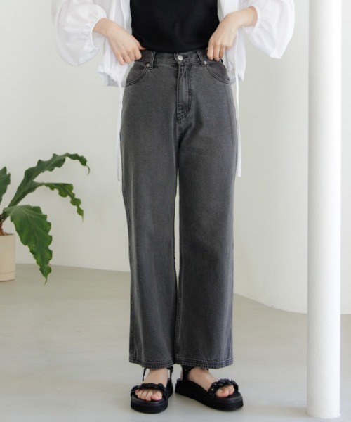 「flower」 デニムパンツ M ブルー レディース_画像4