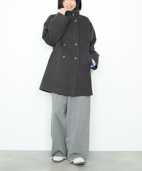 ダウンコート ダウンジャケット Idnes スタンドカラー 3WAY ダブル