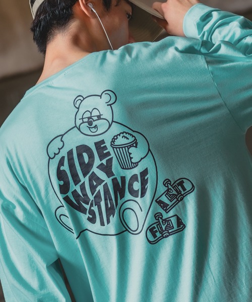 En serio TOKYO tシャツ 「SIDEWAYSTANCE」長袖FATクマプリントTシャツ