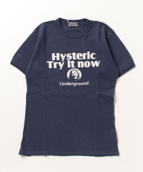 Ⓜ*️様 #希少Hysteric Glamour 半袖Tシャツ ネイビー HYSTERIC GLAMOUR（ヒステリックグラマー） 半袖Tシャツ X-LARGE