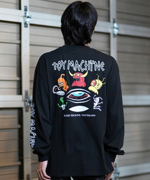 「TOY MACHINE」 長袖Tシャツ M ブラック メンズ_画像8