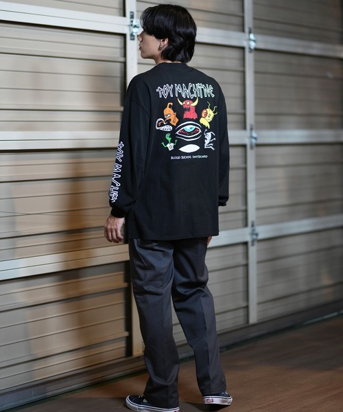 「TOY MACHINE」 長袖Tシャツ M ブラック メンズ_画像9