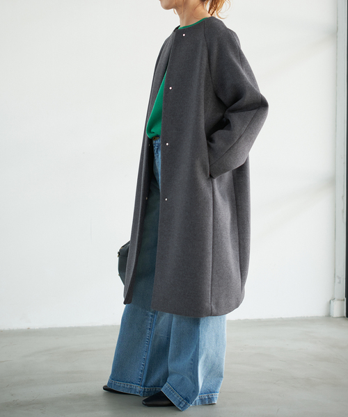 Spick＆Span（スピック アンド スパン） ノーカラーコート コート