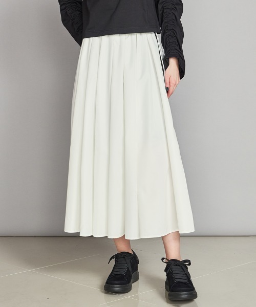 「ESSENTIAL」 フレアスカート 38 ブラック×ホワイト レディース_画像2