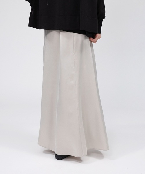 「BABYLONE」 ロングスカート 36inch グレイッシュベージュ レディース_画像7