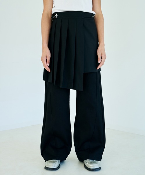 Camphor wood スカート EYELET PLEATS WRAP SKIRT / アイレット