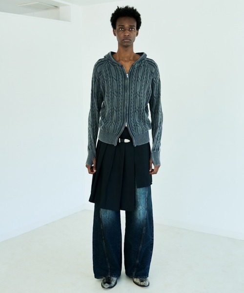 Camphor wood スカート EYELET PLEATS WRAP SKIRT / アイレット