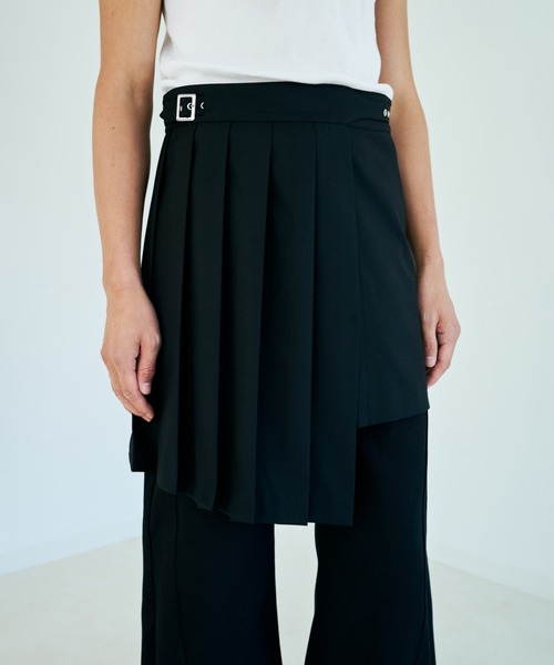 Camphor wood スカート EYELET PLEATS WRAP SKIRT / アイレット