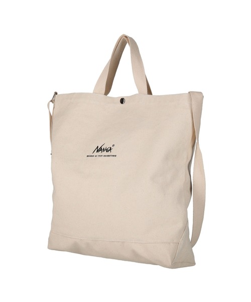 NANGA（ナンガ） トートバッグ NANGA LOGO 2WAY CANVAS TOTE BAG マチ