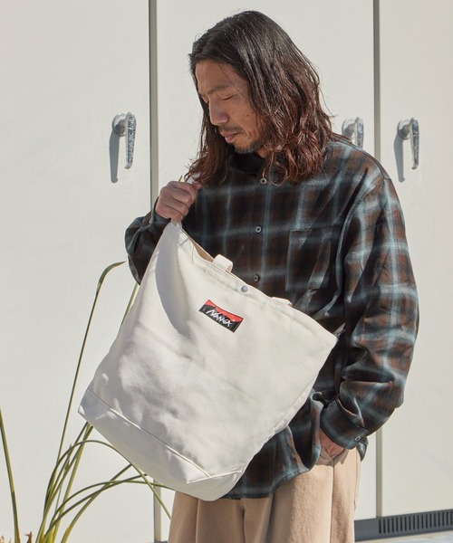 NANGA（ナンガ） トートバッグ NANGA LOGO 2WAY CANVAS TOTE BAG マチ