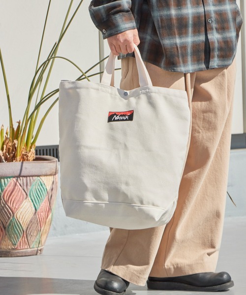 NANGA（ナンガ） トートバッグ NANGA LOGO 2WAY CANVAS TOTE BAG マチ