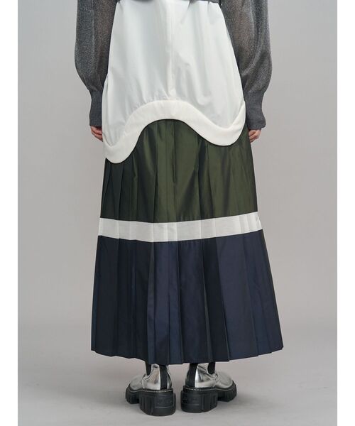 UN3D.（アンスリード） ロング スカート FOIL PRINT PLEATS SK