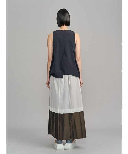UN3D.（アンスリード） ロング スカート FOIL PRINT PLEATS SK