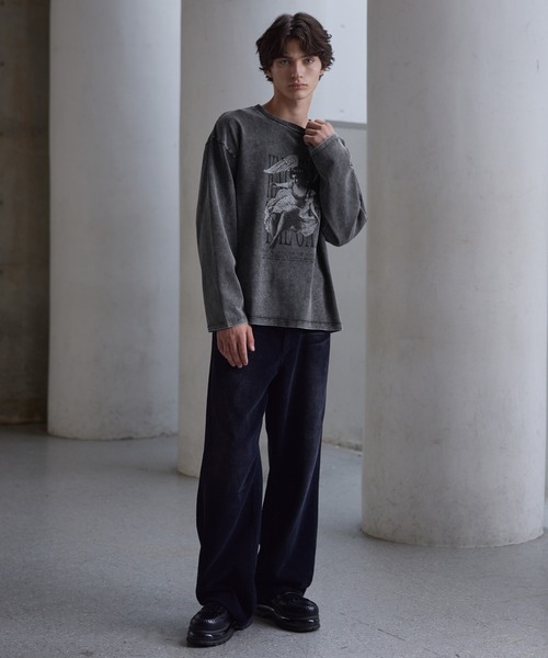 「CLEL」 長袖Tシャツ L グレー メンズ_画像6