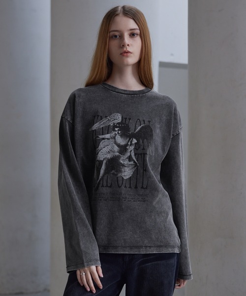 「CLEL」 長袖Tシャツ L グレー メンズ_画像7