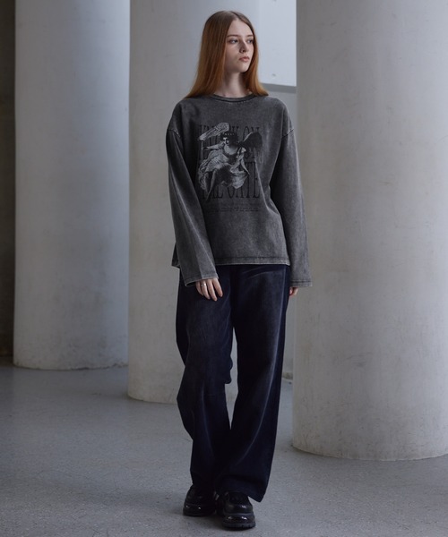 「CLEL」 長袖Tシャツ L グレー メンズ_画像9