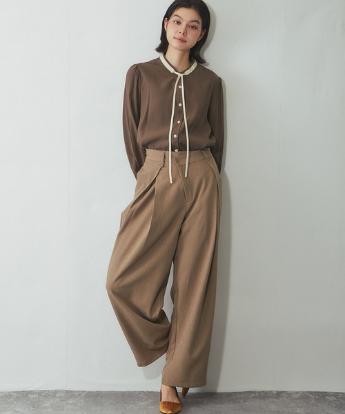 SMILE ORCHID（スマイルオーキッド） ブラウス シャツ ノーカラー