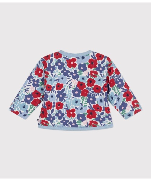 カーディガン フラワーキルティングブルゾン キッズ 子供服の画像