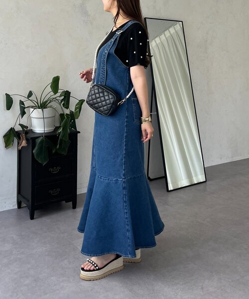 「prose verse」 ノースリーブワンピース MEDIUM ブルー レディース_画像6