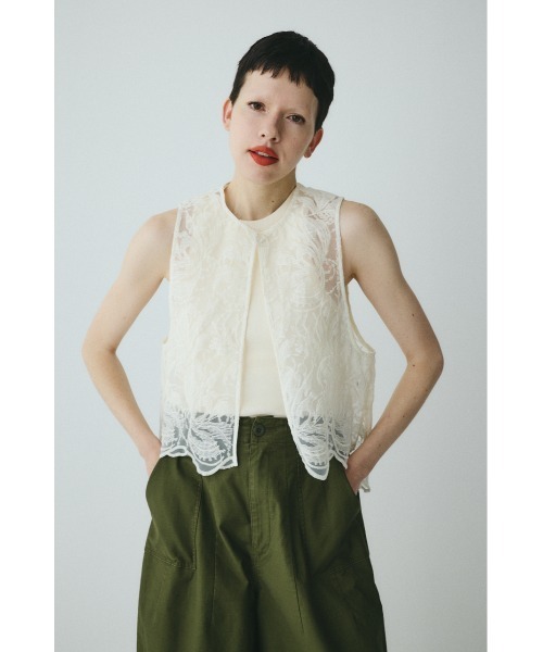 HeRIN.CYE ベスト ジレ Lace vest レースベスト レディース : ZOZOTOWN