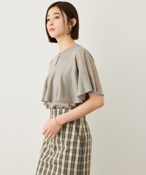 ROPE'（ロペ） tシャツ LEVITA ティアードフリルニットプルーオーバー