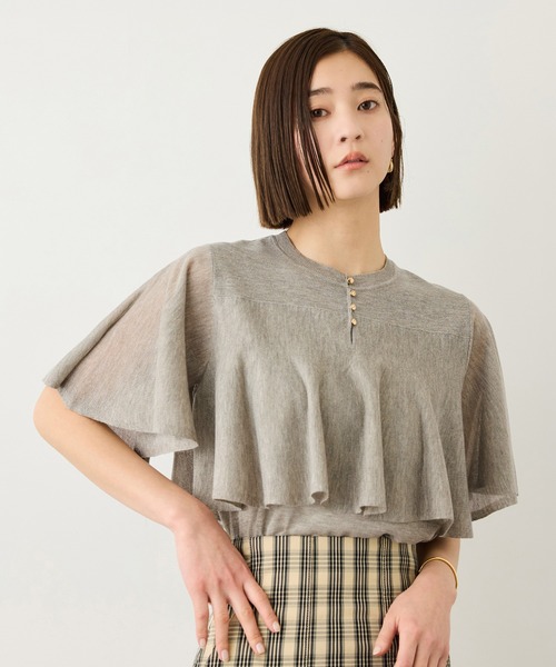 ROPE'（ロペ） tシャツ LEVITA ティアードフリルニットプルーオーバー