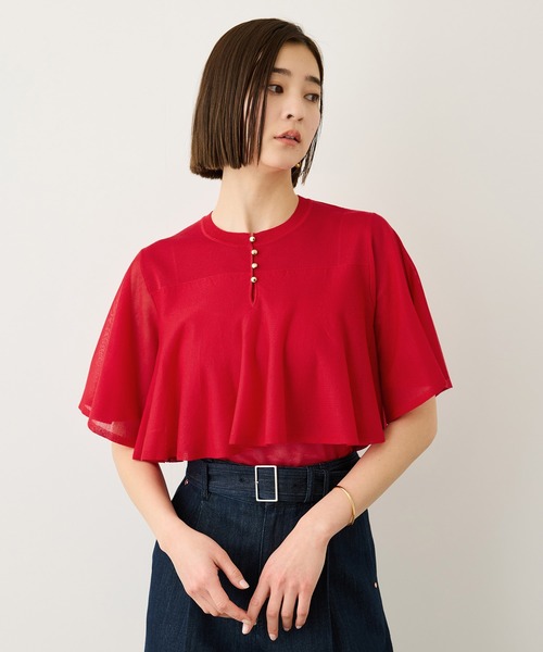 ROPE'（ロペ） tシャツ LEVITA ティアードフリルニットプルーオーバー