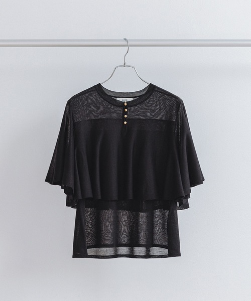 ROPE'（ロペ） tシャツ LEVITA ティアードフリルニットプルーオーバー